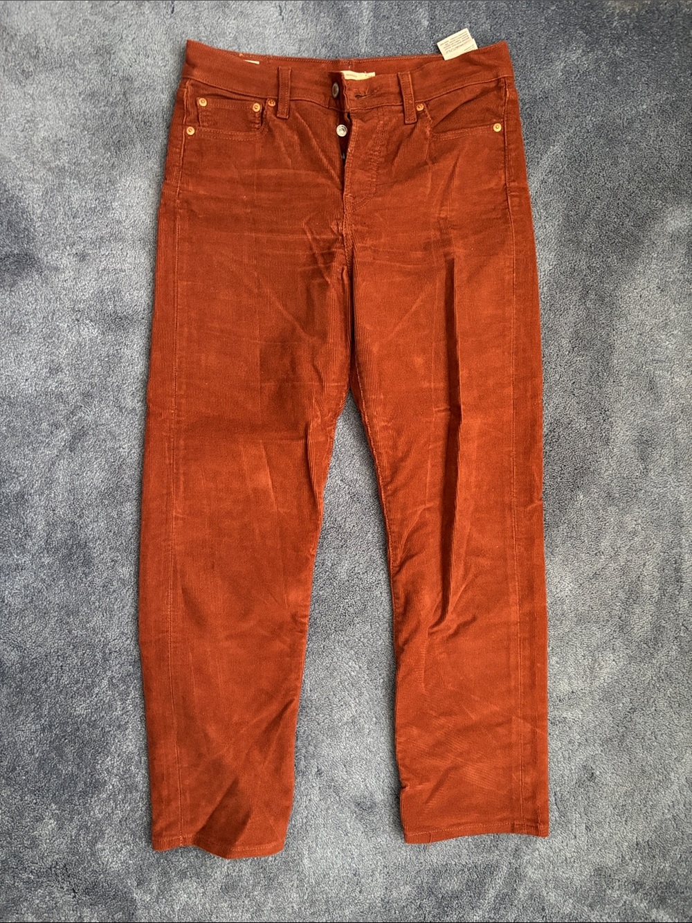 Levi's Women's Straight Leg Corduroy Jeans in Rust